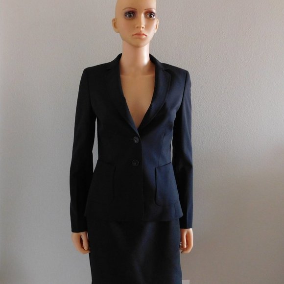 ESCADA Black Wool Blazer Jacket sz 34 S - Picture 3 of 5